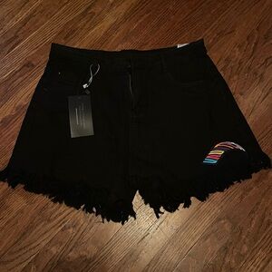 Vaunter Black Demim Shorts